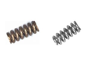 Before and after electropolishing carbon steel spring